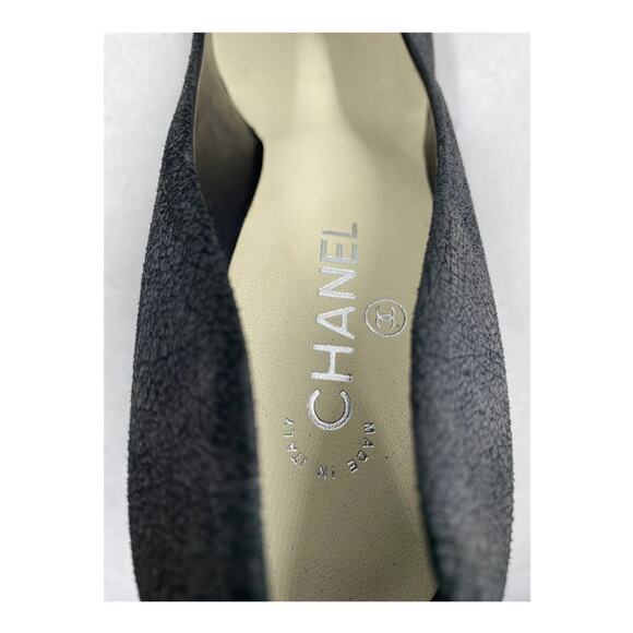 Chanel Pumps -Dark Charcoal/Black Size 40- Like New - Picture 9 of 9